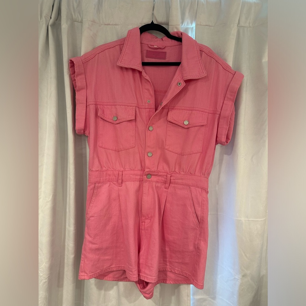 BLANK NYC pink denim romper